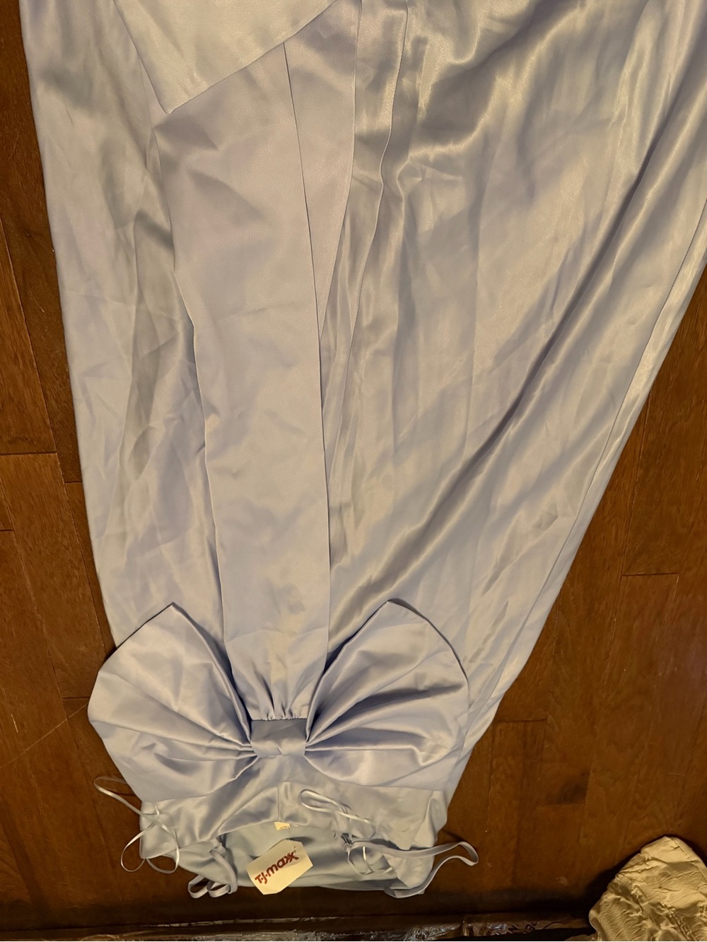 Satin Bow-Back Chemise Slip in Light Lavender